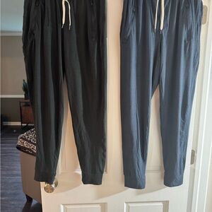 Men's Royal Class Relaxed Fit Joggers - Black & Blue Size Medium